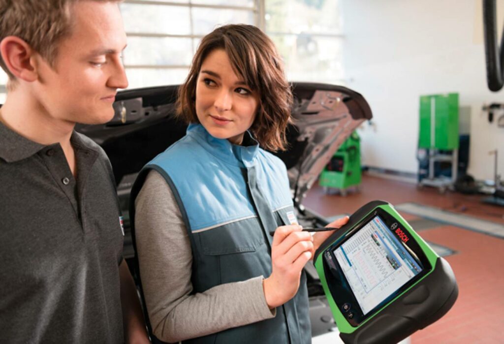 Bildiagnostisk kontroll av Bosch Car Service verkstad